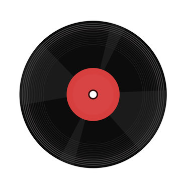 Vinyl record isolated on white background. vector image