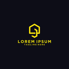 Abstract vector logo combines house and the letter J.