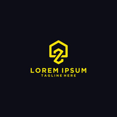 Abstract vector logo combines house and the letter Z.