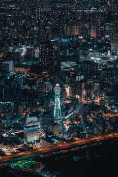 japan night city view