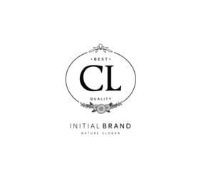 C L CL Beauty vector initial logo, handwriting logo of initial signature, wedding, fashion, jewerly, boutique, floral and botanical with creative template for any company or business.