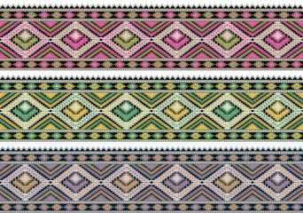 seamless border batik design background