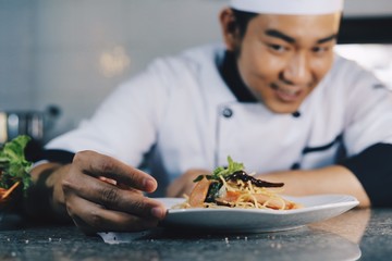 chef preparing food in the kitchen