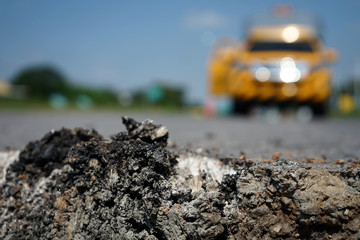 Excavation and road maintenance work Damaged