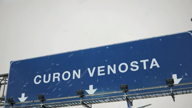 Airplane Landing Curon Venosta in Christmas