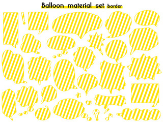 フキダシ素材のセット（ボーダー）