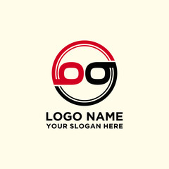 Obraz premium Circle logo with the letter OO inside. letters connecting with circles. Logo circle modern abstract
