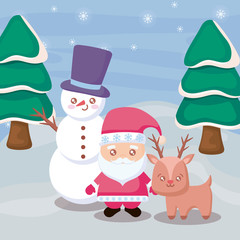 card of christmas with icons of xmas