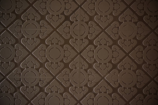 Flower like brown thai style wall