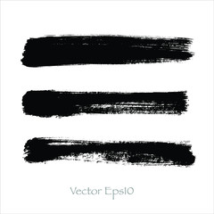 brush stroke set of grunge banners.Vector paint background.