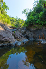 Fototapeta na wymiar Tharn Mayom Waterfall in Ko Chang, Trat