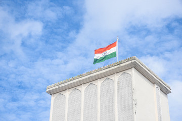 building with indian flag