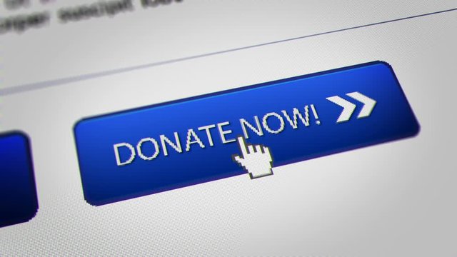 Mouse Cursor Clicking " Donate Now! " Button
