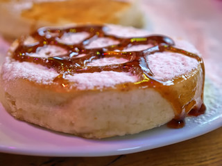 Pancake with powdered sugar