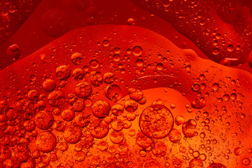 Abstract Red water bubbles background