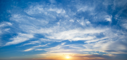Summer panorama of sky