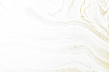 Fototapeta premium White Acrylic Pour Color Liquid marble abstract surfaces Design.