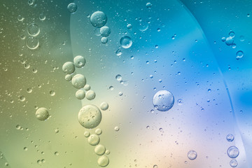 Abstract Blue water bubbles background