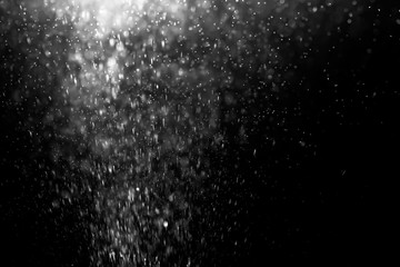Abstract White bokeh defocus glitter blur background.