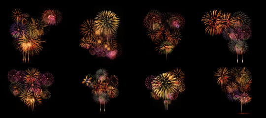 Multiple fireworks Collection set (high resolution)