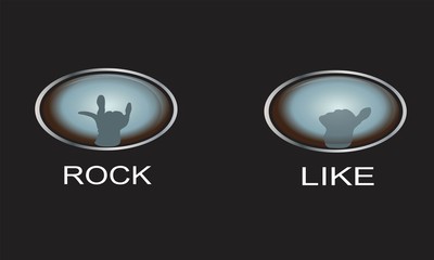 Rock and Like web button and icon template