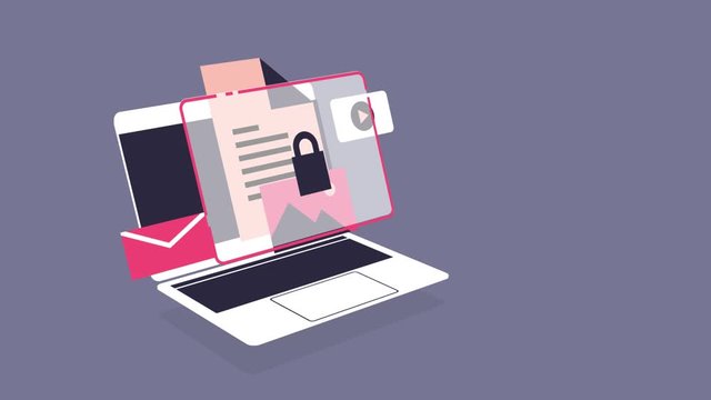 digital access, cyber security, online safety, computer and data protection, secure connection, Isometric illustration