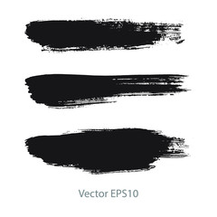 brush strokes watercolor background. Vector black paint