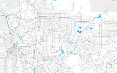 Fototapeta na wymiar Rich detailed vector map of Rosemead, California, USA