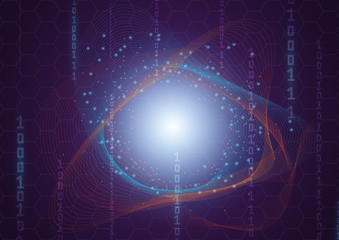 High tech technology geometric