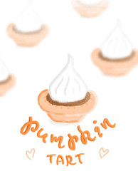 Halloween autumn magic elements illustration in orange