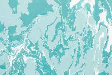 Abstract mint green fluid art. Marble effect background or texture