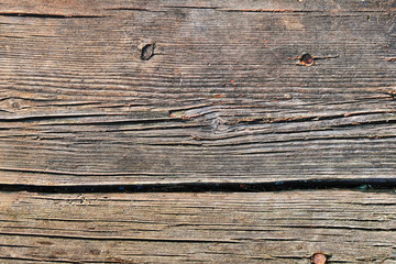 .Background of several old wooden planks (boards without paint),detailed snapshot. Brown, ochre,...