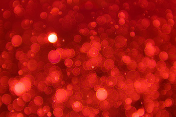 abstract sparkle bokeh light effect  with red background, abstract bokeh background
