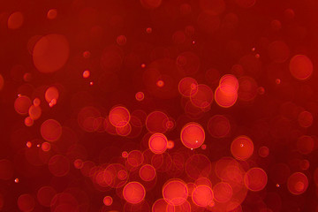 abstract sparkle bokeh light effect  with red background, abstract bokeh background