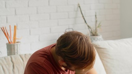 Sports Fan Reaction Concept - Disappointed reaction of a sports fan watching his favourite team/player, 4k - Powered by Adobe