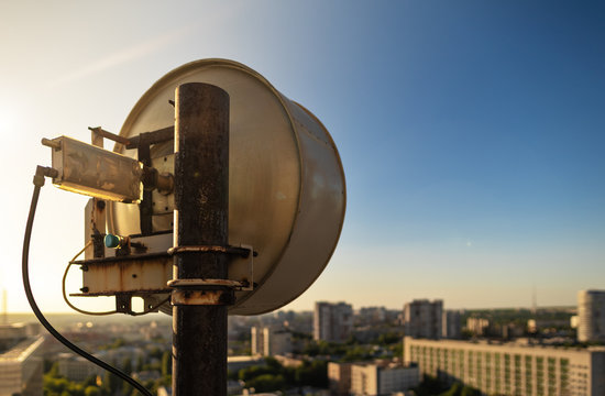 A reverse side of antenna of a radio-relay line of mobile networks