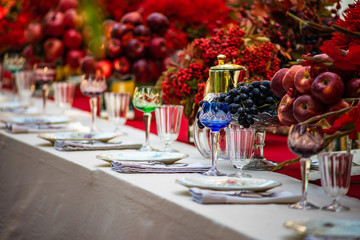 Autumnal table setting