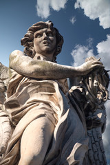 Statues on the bridge of St. Angel.