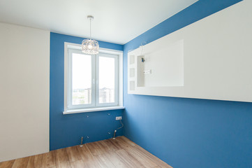 Russia, Moscow- May 14, 2018: interior room apartment. standard repair decoration in hostel