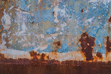 Blue and white metal background,Rusty metal background