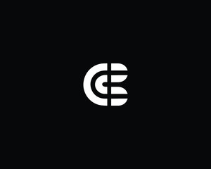Creative Professional Trendy Letter CB Logo Design in Black and White Color , Initial Based Alphabet Icon Logo