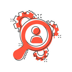 Vector cartoon human resources, recruitment, HR management icon in comic style. Agreement concept illustration pictogram. Communication business splash effect concept.