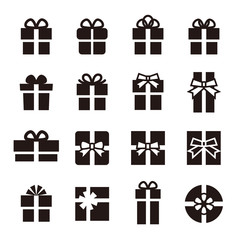 Gift box icon set