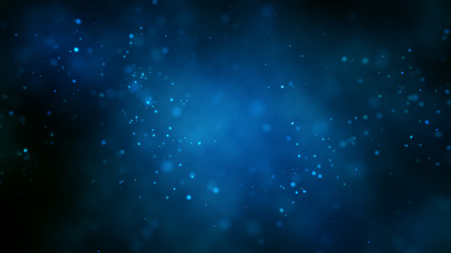 Abstract bright glitter blue background out of focus.3 d render.