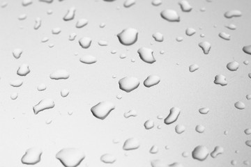 water drops on gray background
