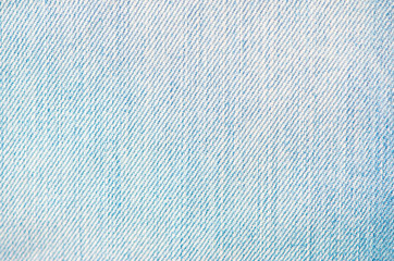 Denim fabric texture background, blue and white colors