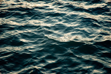 Sea dark wave close up