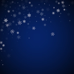Sparse snowfall Christmas background. Subtle flyin