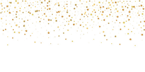 Gold stars random luxury sparkling confetti. Scatt