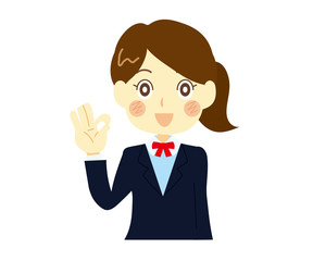 許可する女性、女子高生　OK